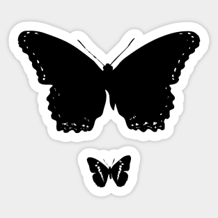 Elegant Black Butterflies Sticker